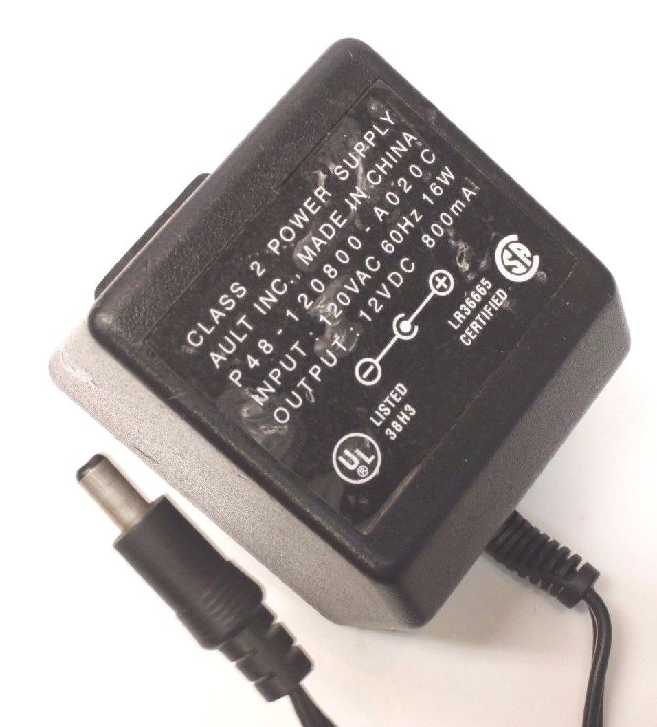 New AULT P48-120800-A020C 12V DC 800mA AC Power Supply Adapter Charger - Click Image to Close